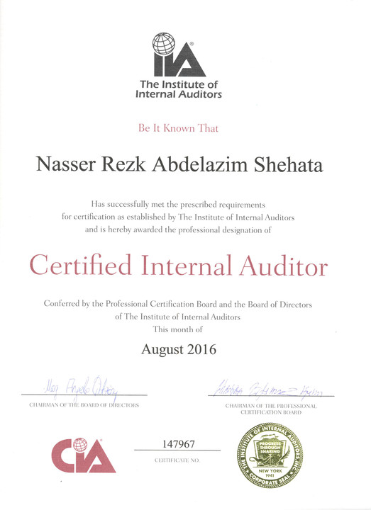 CIA Certification with Invisor Dubai 
